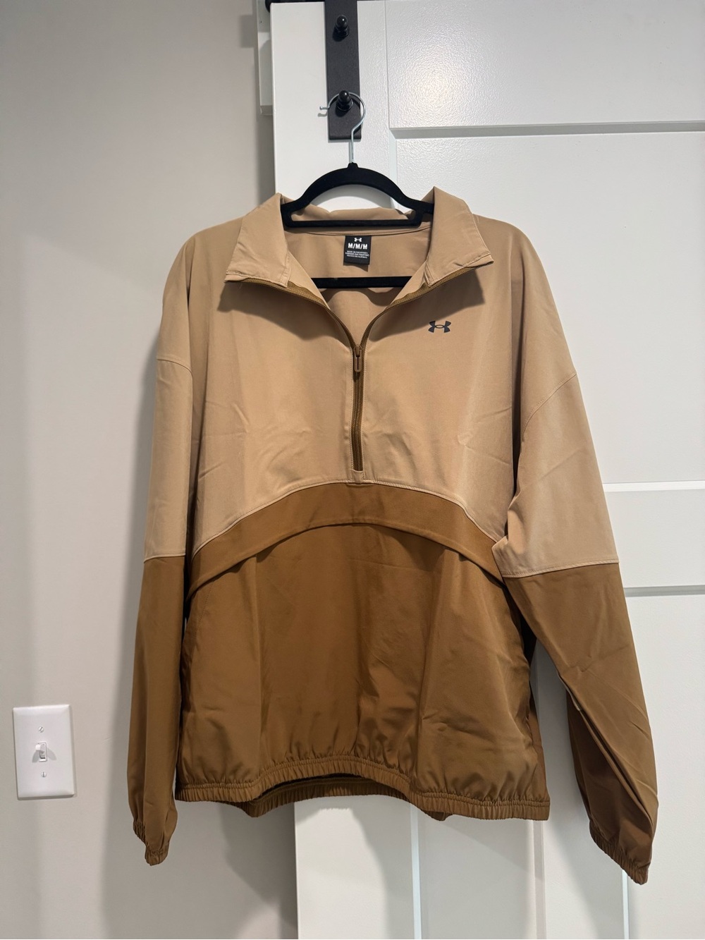 Under Armour Two-Tone Tan/Brown Quarter-Zip Performance Pullover